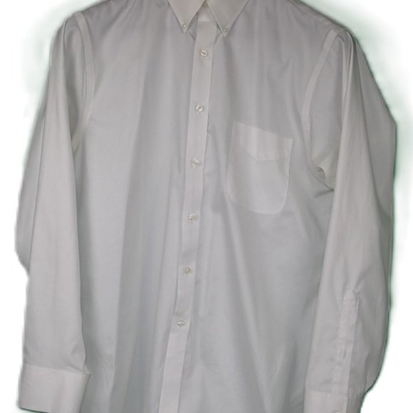 Geoffrey Beene Mens Long Sleeve Button Down White Dress Shirt - Picture 3 of 4